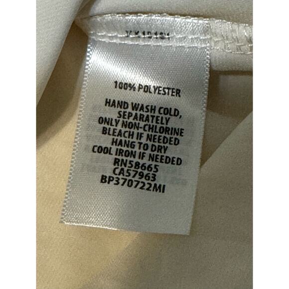 BP Women's V Neck Blouse Flared Sleeves Ivory‎ Size L - Picture 7 of 8